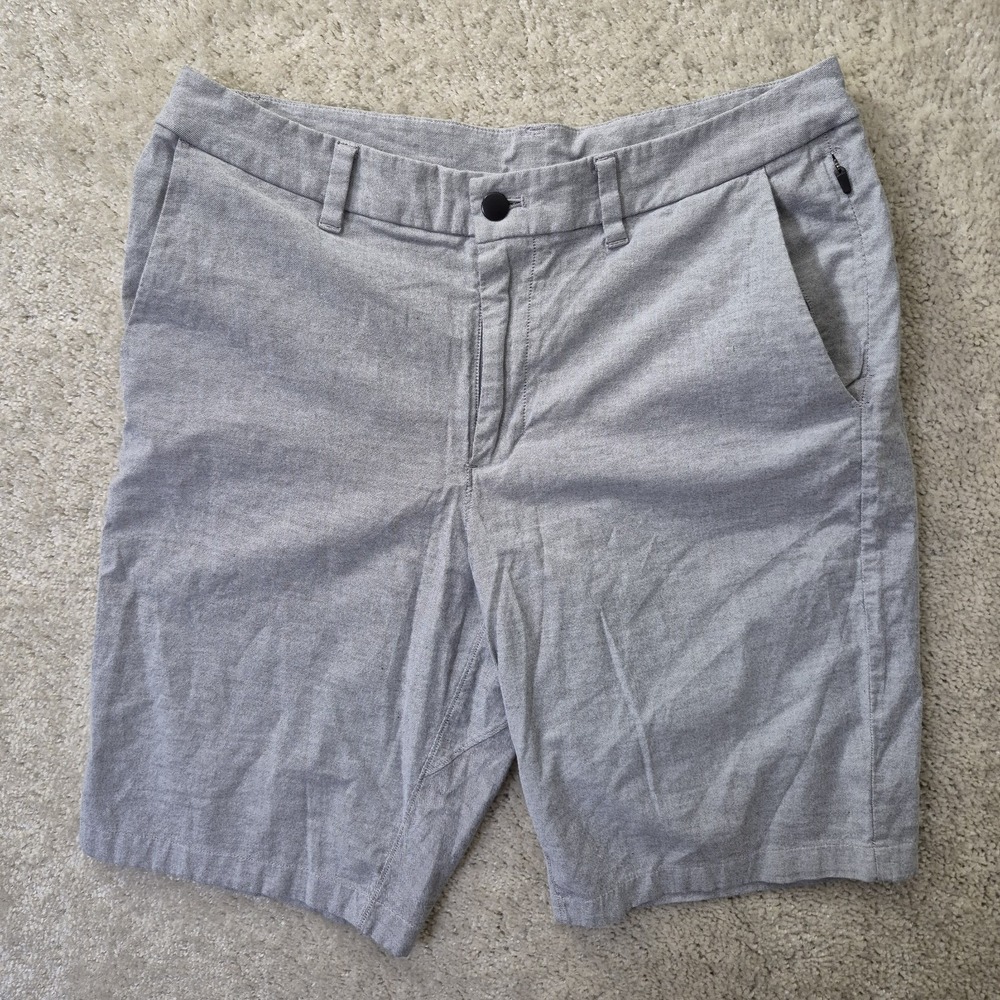 Lululemon Commission Short 32 10.5 Inch Relaxed Qwick Oxford Golf Preppy M7AAMS